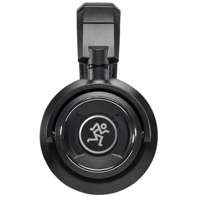 Mint Liquid Audio Mackie MC-350 Professional Closed-Back Headphones Black Bundle with Pig Hog 25ft Headphone Extension Cable and Instrument Polishiing Cloth image 3