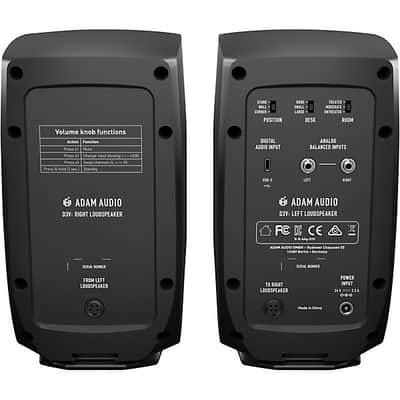 ADAM Audio D3V 3" Active Studio Monitors, - Black (Pair) image 2