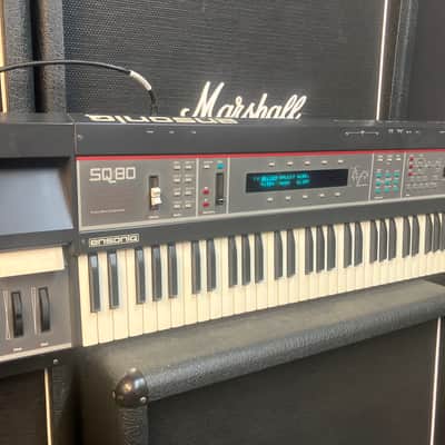 Ensoniq SQ-80 Cross Wave Synthesizer w/ RAM Cartridges 1988 - Black