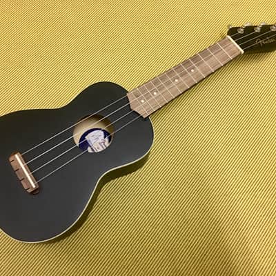 097-1610-706 Fender® California Coast Venice Soprano Ukulele Tele Headstock Uke Black Satin image 1