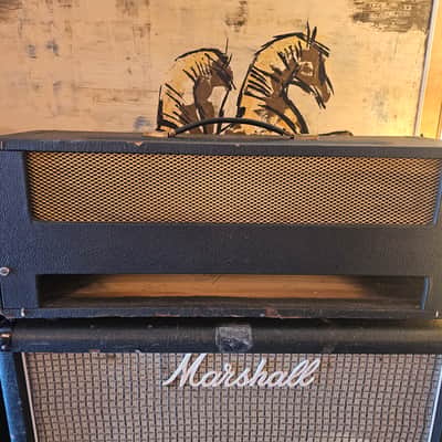 Rare 1970s Marshall 100-Watt Empty Head Enclosure Gold Piping image 4