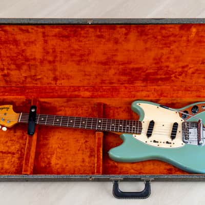 1968 Fender Mustang Vintage Offset Guitar Daphne Blue w/ Case image 24