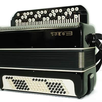 Bayan Tembr Ukraine Button Accordion 100 Bass, New Straps and Case, Concertina Stradella B System, Harmonica in Tune, 2721 image 6