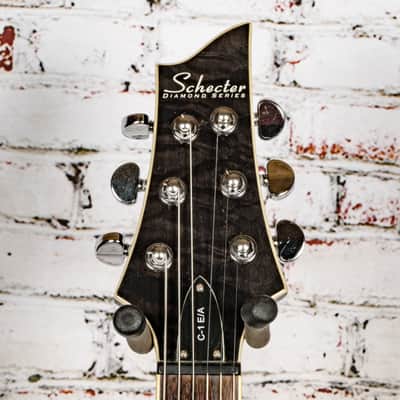 Schecter - Diamond Series C-1E/A Semi-Hollow Electric Guitar, Grey Quilted Maple - x0028 - USED image 5