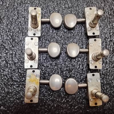 Vintage 1960's-70's Grover Slimline Guitar Tuners - Full Set w/ Screws/Ferrules image 2