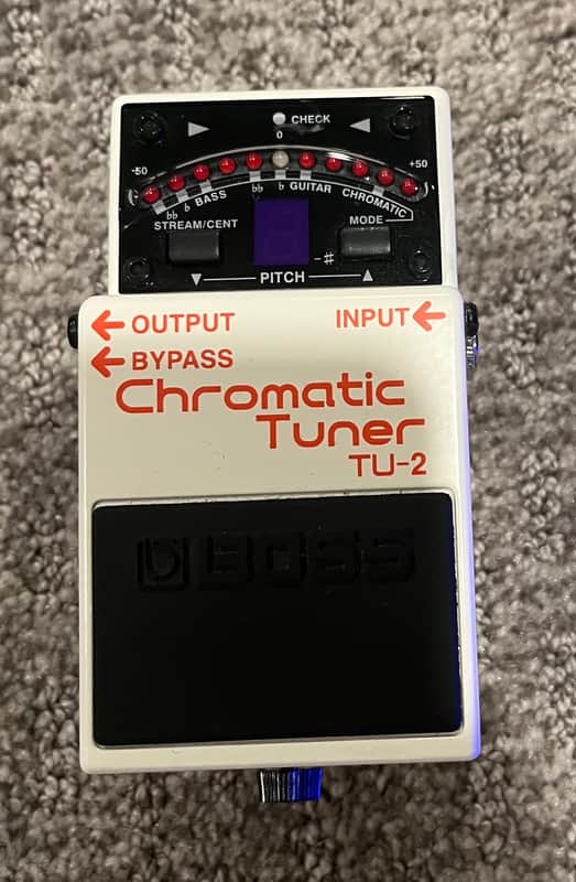 Boss TU-2 Chromatic Tuner (Dark Gray Label) 1998 - 2009 - White