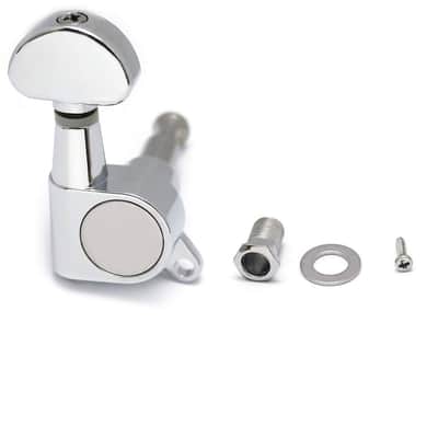 Sealed String Tuning Pegs Tuning Keys Grover Machine Heads Tuners for Electric Guitar or Acoustic Guitar 6 In Line for Right Handed Half Round Chrome., TP 06-CR-6R image 7