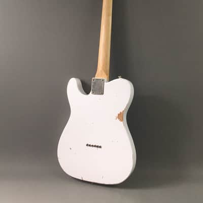 Vintage Custom USA Made Semi-Hollow TL72 Thinline Tele Chambered F Hole Relic White Fender Wide Ranges 6.6 Lb HSC image 11