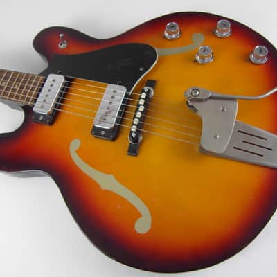 very rare vintage Klira Jazz guitar verythin seltene Jazzgitarre 60er f-Löcher aufgedruckt archtop image 2