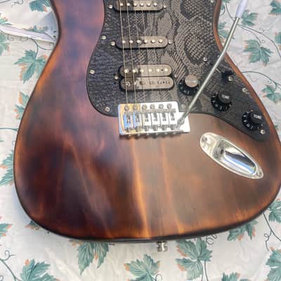 Custom Strat Style Partscaster - Shou Sugi Ban - SSH image 1