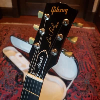 1994 Ebony Board Gibson Les Paul Studio Wine Red, Gibson Case 9.0 lbs Non-Chambered image 9