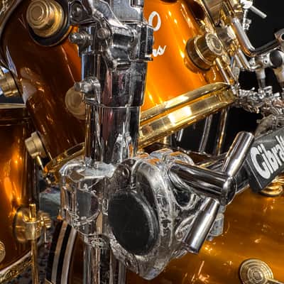 Tris Imboden's Chicago 50th Anniversary DW, Paiste, Gibraltar Complete Drum Set 2017 - Mirror Gold Lacquer. Immaculate! Authenticated! image 16