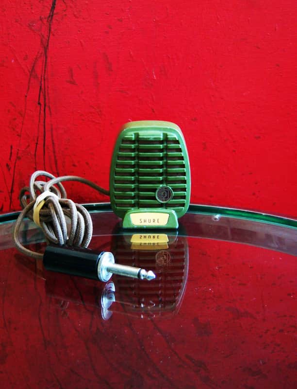 Vintage 1950's Shure 510C controlled reluctance microphone High Z harp mic w cable 410 510 # 2 image 1
