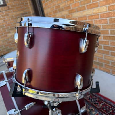 Gretsch USA Custom Drums Satin Rosewood 13/16/24 Shell Pack CLEAN image 3