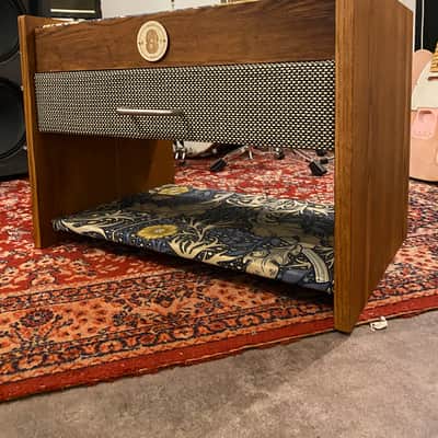Heavy Seas Amp Riser/ Pedalboard storage for studio - Golden Ash / Sea Weed Morris Fabric image 10