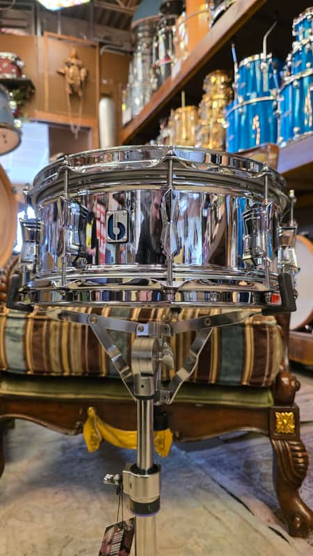 British Drum Company BLUEBIRD 6x14" Snare, Chrome over Brass image 1