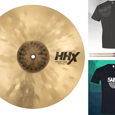 Sabian HHX 16" X-Treme Crash Cymbal Shirt & VF Sticks Bundle & Save | Made in Canada Authorized Dealer image 1