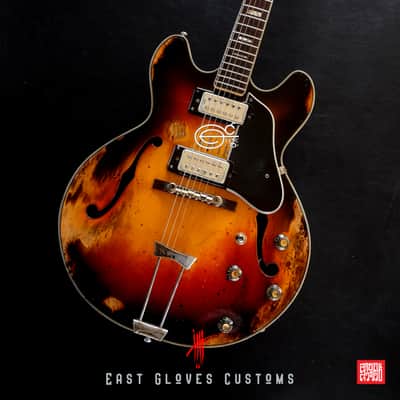 1960s Ventura Hollow body Natural/Amber Heavy Relic Made in Japan by East Gloves Customs (RARE) image 4