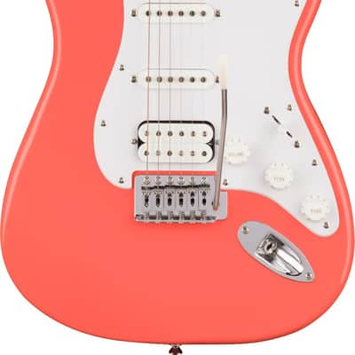 Squier Sonic Stratocaster HSS Electric Guitar Tahitian Coral image 1