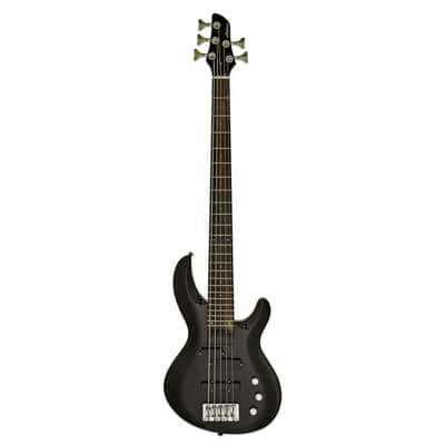 Aria IGB-STD/5-MBK IGB Series Carved Top Basswood Body Maple Neck 5-String Electric Bass Guitar image 5