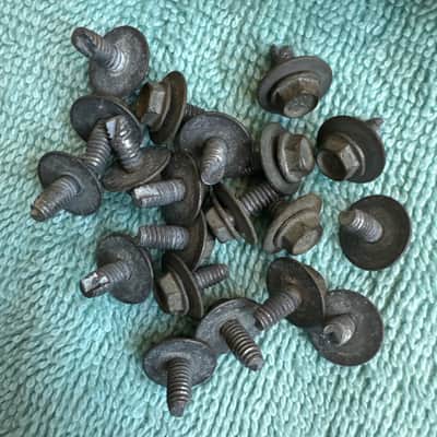 Rogers Lot of 10 Beavertail Vintage Bass Drum Lugs + Screws Springs - Lot 1 70s - Chrome image 13