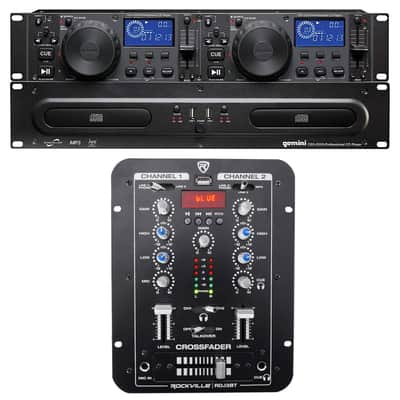 Gemini CDX-2250i Pro DJ Dual Two Deck Rack Mount CD/MP3 Media Player+2-Ch Mixer image 1