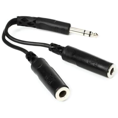 New - Hosa YPP-118 1/4" TRS Stereo Male Plug to Dual 1/4" TRS Female Y Cable Splitter image 5