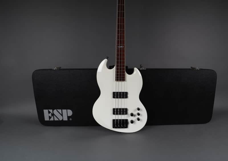 ESP LTD Viper 254 4-String Electric Bass White with Hardshell Case
