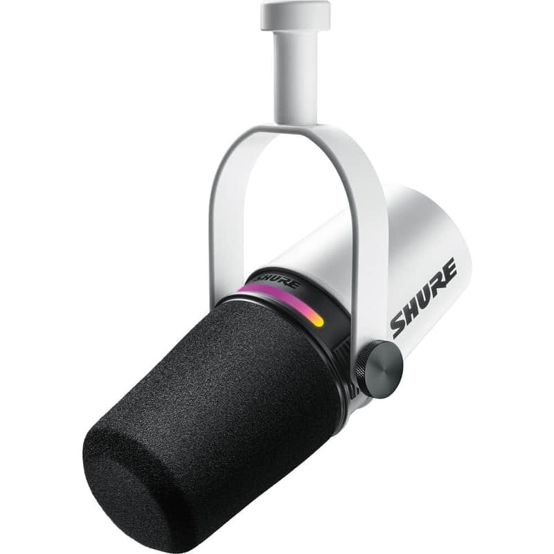 Shure Shure MV7+ Hybrid Output USB-C & XLR Podcast Microphone (White) 2026 - White image 1