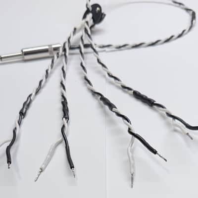 Quad Wiring Harness Layout #5 Black/White for Combo 4x10 / 4x12 with all Parallel connect, Vintage Fender Style Speaker Cable, Switchcraft 1/4” (Male Plug avail.) image 13