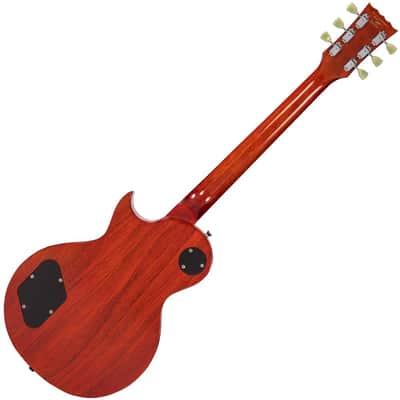 Vintage V100T ReIssued Electric Guitar ~ Flamed Thru Honeyburst image 2