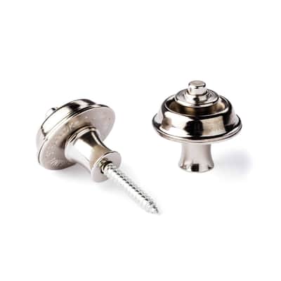 Dunlop SLS1101N Straplok Original Strap Retainer System, Nickel image 1