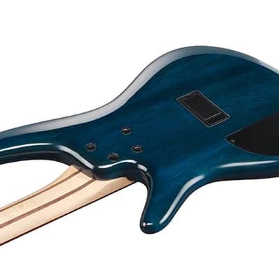 Ibanez SR400EQM-SCB Bass Quilted Maple Stained Cosmic Blue Starburst Jatoba Fretboard image 11