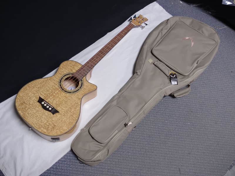 DEAN Exotica Quilt Ash acoustic electric 4-string BASS guitar w/ Gig Bag NEW EQABA image 1