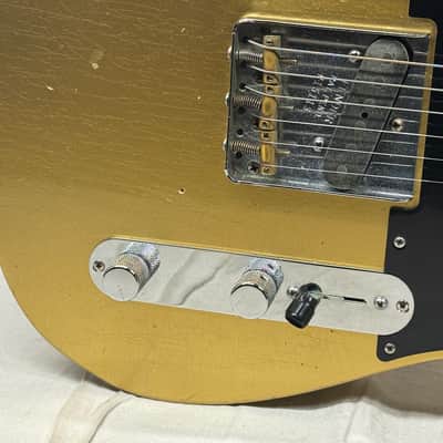 Fender USA Custom Shop Limited Edition Full Throttle Esquire Relic Telecaster Guitar with Case 2003 - Gold / Maple neck image 5