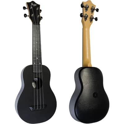 Flight TUS35 Black Travel Soprano Ukulele New - plastic and a laminate linden top - black image 2