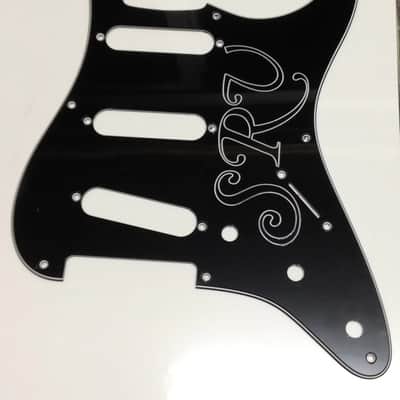 SRV Strat Style Guitar Pickguard Scratch Plate in Black image 1