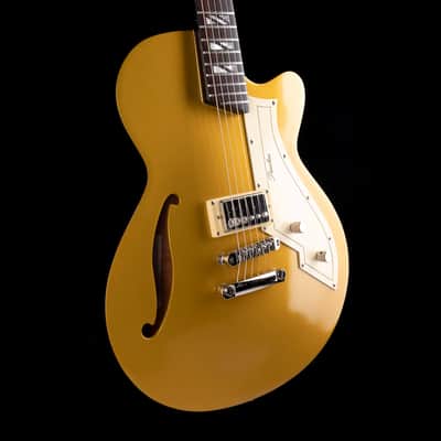 Pre-Owned Peerless Retromatic P1 Semi-Hollow Electric Guitar - Gold Top With OHSC image 6