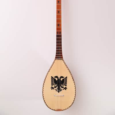 Albania Flag Sharki Cifteli 5 Strings - Medium Size Pro Musical Instrument, 100 cm image 1