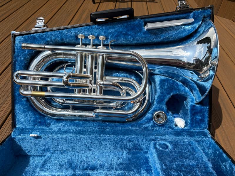 Yamaha YBH-301MS Marching Baritone Horn 2010s - Silver-Plated image 1