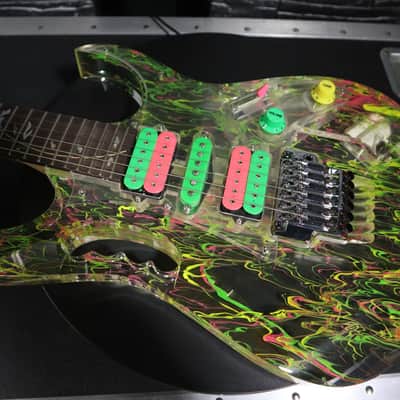Ibanez JEM20th Steve Vai Signature 20th Anniversary 2007 - Clear Splatter image 19