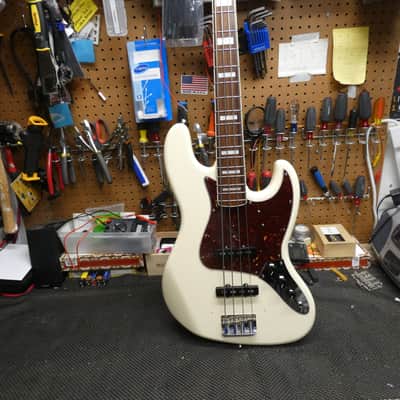 Fender '66' Jazz Bass MIJ 2013 - Olympic White w/Matching Headstock - - LOTS of Great Upgrades!! image 2
