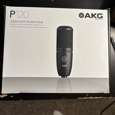 AKG P120 General-Purpose Medium Diaphragm Cardioid Condenser Microphone (W/SHOCK MOUNT) 2010s - Black image 2