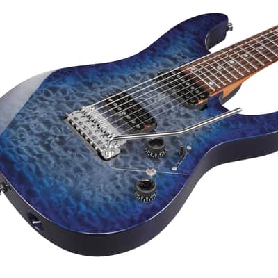 Ibanez AZ427P2QMTUB Premium 7-String Electric Guitar - Twilight Blue Burst image 10