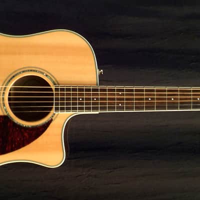 Fender CD220SCE Ash Burl Acoustic Electric Guitar Natural with