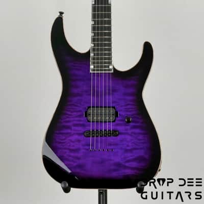 ESP USA M-I NTB NT Electric Guitar w/ Case - Dark Purple Sunburst image 1