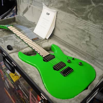 ESP CUSTOM SHOP M-II CTM/M Neon Green 6-String Electric Guitar w/ Hard Case (2025) image 5