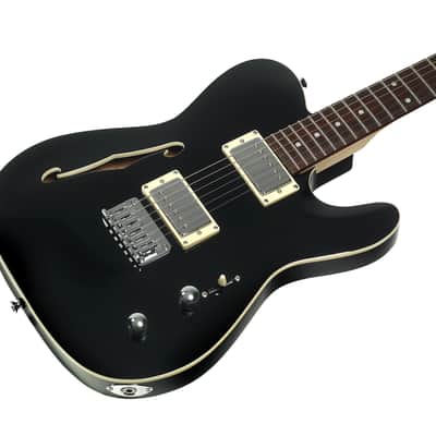 Michael Kelly Guitars '58 Thinline Semi-Hollow Gloss Black image 3