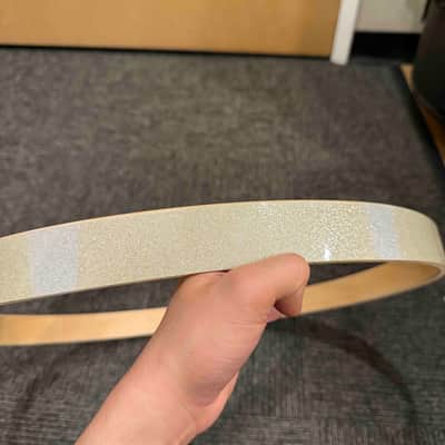 Mapex Silver Sparkle 22" Bass Drum Hoop Pair (Rm 4) image 5