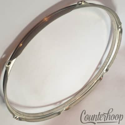 Ludwig 14"Snare/Tom Drum Batter/Resonant Rim/Hoop 6Lug WFL Nickel 50s TripleFlng image 2
